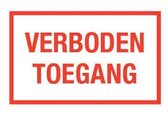 Verboden toegang tekstbord - kunststof 200 x 125 mm