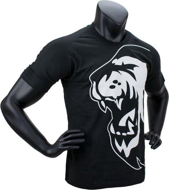 Super Pro T-Shirt Lion Logo Zwart/Wit Extra Small