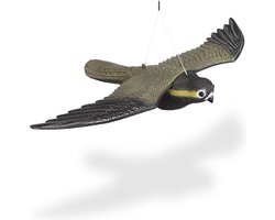 roofvogel dummy - levensgroot - tuindecoratie - vogelwering - meerkleurig