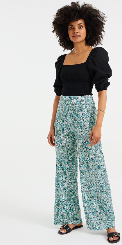 WE Fashion Dames wide leg broek van tricot | bol.com
