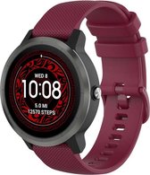 Shop4 - Bandje geschikt voor: Garmin Venu Bandje - Siliconen Donker Rood