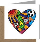 Tallies Cards - Wenskaarten - PopArt - Verjaardagskaarsjes - Set van 4 wenskaarten - Inclusief kraft envelop - 100% Duurzaam