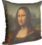 Mona Lisa, Leonardo da Vinci - Foto op Sierkussen - 60 x 60 cm