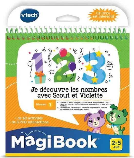 Thumbnail van een extra afbeelding van het spel VTECH - Magibook Interactive Book - Ik ontdek de nummers met Scout en Violet