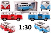 John Toy Volkswagen T1 bus 1:30 14x5,5cm (1 stuk) assorti