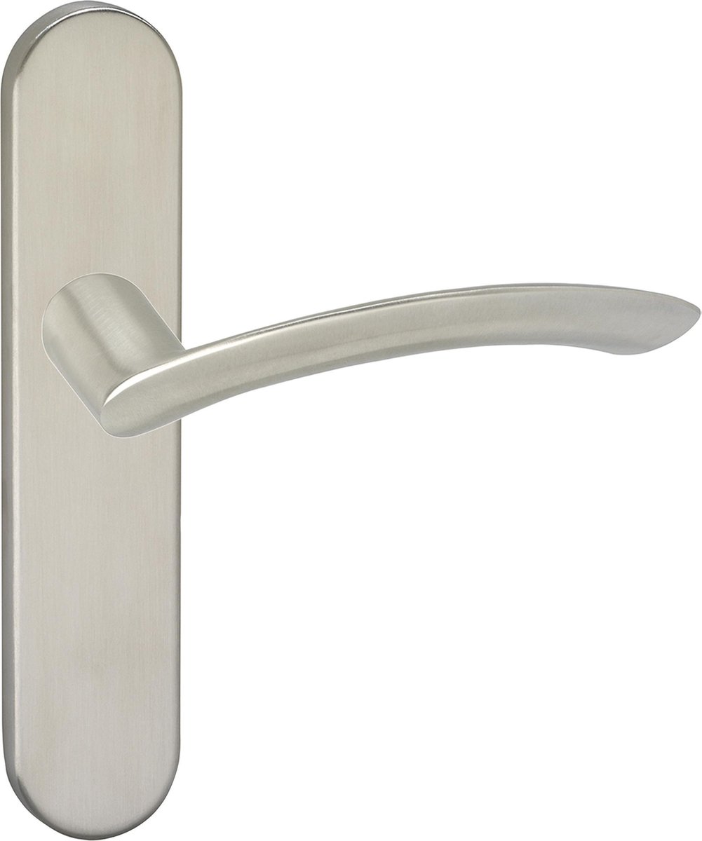 Deurkruk - Impresso Watton - Voor binnen - Ovaal - deurschild - RVS - 2 stuks