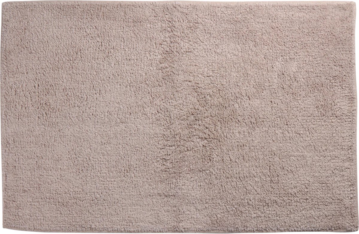 Differnz Initio badmat, geschikt voor vloerverwarming - 100% katoen - Taupe - 50 x 80 cm