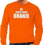 Oranje fan sweater voor heren - ik juich voor oranje - Holland / Nederland supporter - EK/ WK trui / outfit XXL