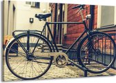 Peinture | Peinture sur toile vélo | Marron, gris, crème | 140x90cm 1 Liège | Tirage photo sur toile