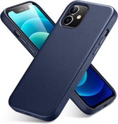 ESR Metro Premium Serie lederen beschermhoes voor iPhone 12 mini (blauw)