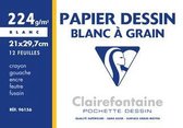 Clairefontaine tekenpapier 'Blanc à Grain', 240 x 320 mm