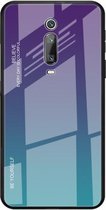 Voor Xiaomi Redmi K20 / K20 Pro / Mi 9T / Mi 9T Pro Gradient Color Glass Case (paars)
