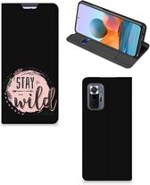 Book Case met Tekst Xiaomi Redmi Note 10 Pro Smart Cover Boho Stay Wild