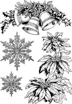 Unmounted Rubber Stamp Festively Ornamental (CI-465)