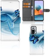 GSM Hoesje Xiaomi Redmi Note 10 Pro Telefoonhoesje Portemonnee Vlinders