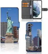 GSM Hoesje Geschikt voor Samsung Galaxy S21 FE Beschermhoesje met foto Vrijheidsbeeld