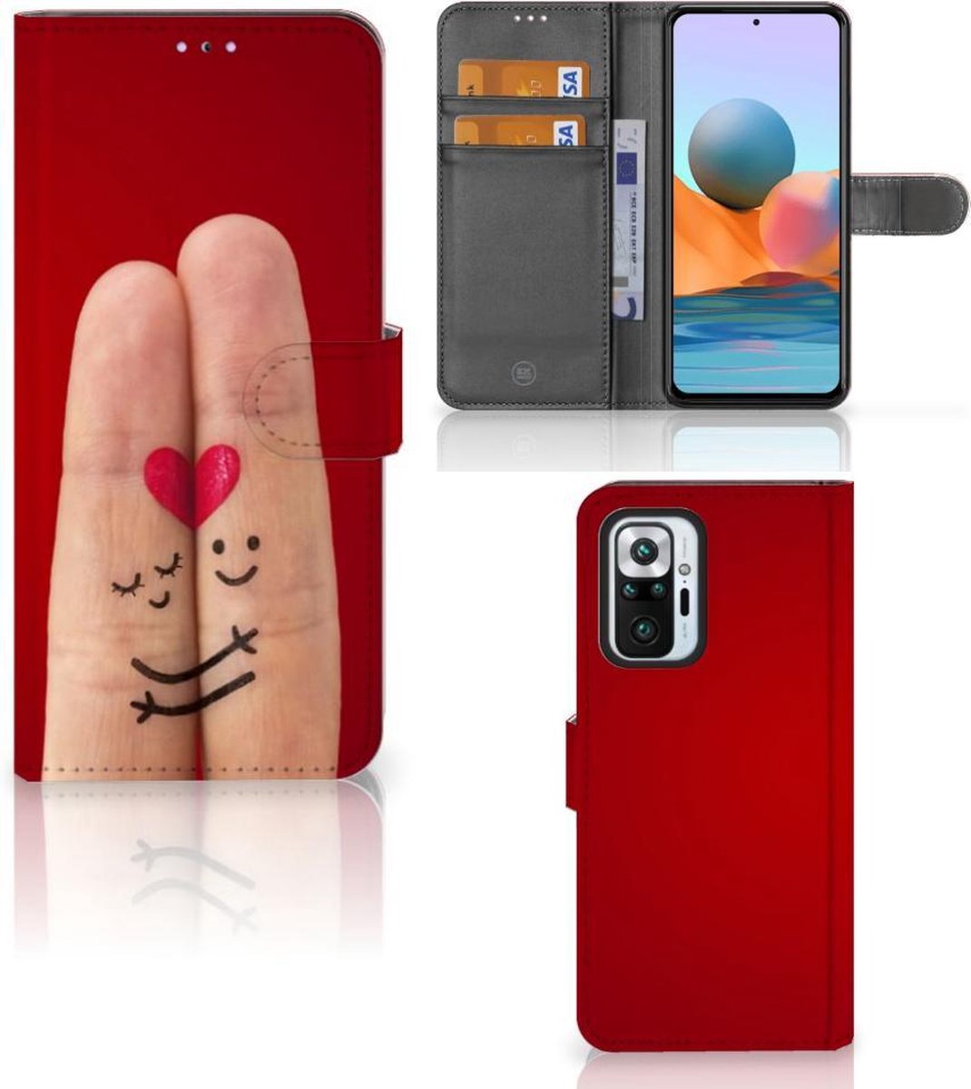 Xiaomi Redmi Note 10 Pro Wallet Case met Pasjes Liefde - Origineel Romantisch Cadeau