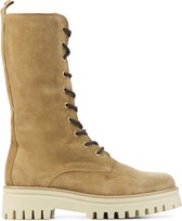 Mace Veterboots Dames / Laarzen / Damesschoenen - Suède - M1104 - Midden bruin - Maat 37