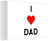 Tableau Tableau Vaderdag - Papa - J'aime papa - Proverbes - Citations - 30x20 cm - Décoration murale