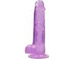 6" / 15 cm Realistic Dildo With Balls - Purple