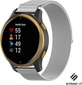 Milanees Smartwatch bandje - Geschikt voor  Garmin Vivomove HR Milanese band - zilver - Strap-it Horlogeband / Polsband / Armband