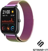 Milanees Smartwatch bandje - Geschikt voor  Xiaomi Amazfit GTS Milanese band - regenboog - Strap-it Horlogeband / Polsband / Armband