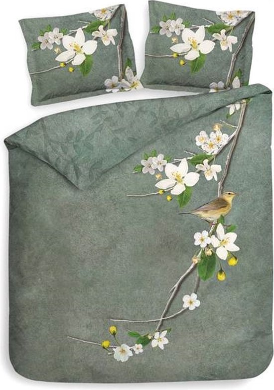 Foto: Heckett lane bliss dekbedovertrek lits jumeaux 240x200 220 cm emerald green