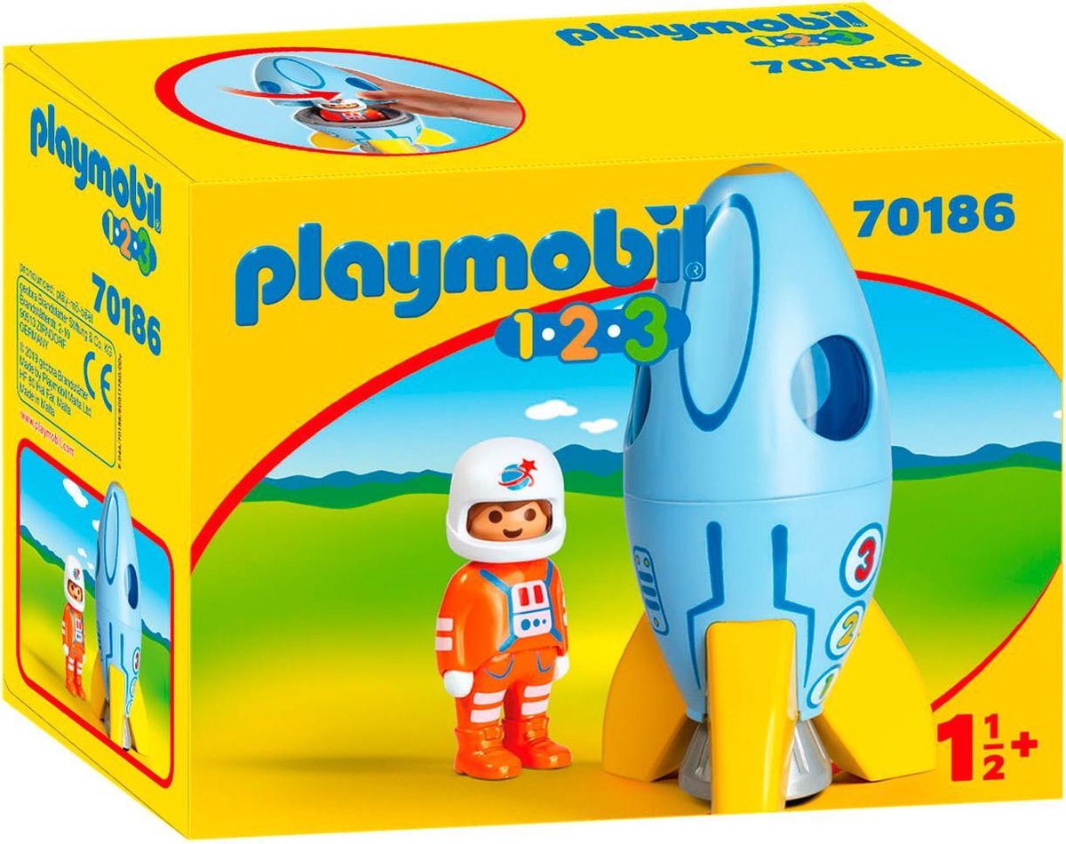 Playmobil 1.2.3 Fusée et astronaute