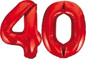 Rode cijfer ballonnen 40.