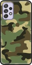 - ADEL Siliconen Back Cover Softcase Hoesje Geschikt voor Samsung Galaxy A72 - Camouflage