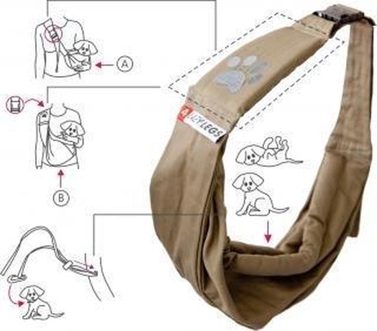 4lazylegs pet carrier draagtas - zwart - 104 x 104 x 26 cm 4lazylegs pet carrier draagtas - zwart - 104 x 104 x 26 cm