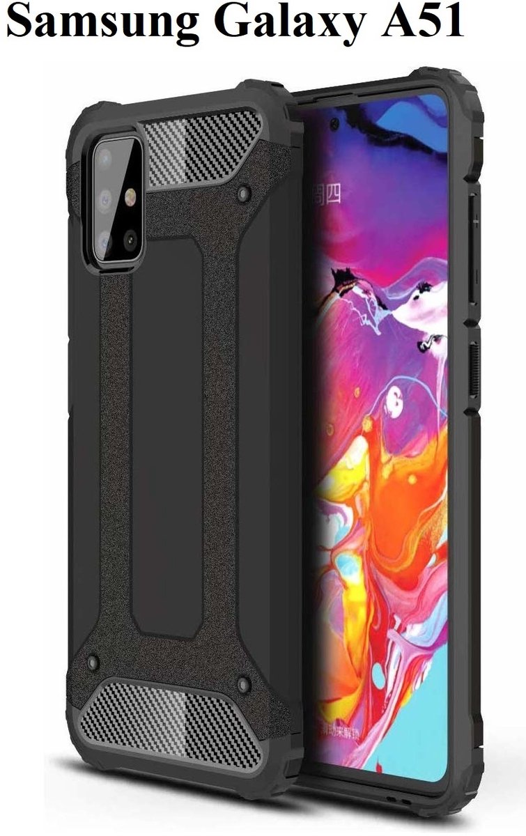 BixB Samsung A51 Hoesje – Hybrid Amor Case - Zwart