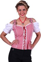 Tiroler shirt Mia rood-wit | Maat M