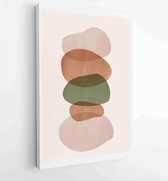 Abstract art background vector. Modern Nature shape line art wallpaper 1 - Moderne schilderijen – Vertical – 1934355020 - 80*60 Vertical