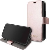 Coque iPhone 12 / iPhone 12 Pro GUESS Iridescent Bookcase - Or rose