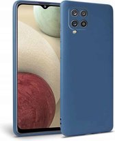 Fonu Premium Siliconen Backcase hoesje Samsung A12 Blauw