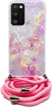 FONU Backcase Hoesje Met Koord Samsung Galaxy A41 - Pink