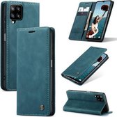 CaseMe - Samsung Galaxy A12 Hoesje - Wallet Book Case - Magneetsluiting - Blauw