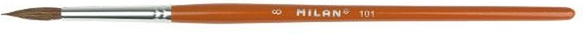 Milan Verfpenseel 101 Serie 4,5 Mm 18,2 Cm Hout Bruin Nr. 8