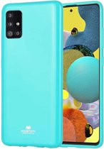 GOOSPERY JELLY Full Coverage Soft Case voor Galaxy A51 (Mintgroen)
