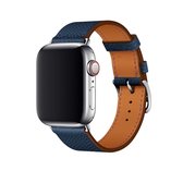 Voor Apple Watch 3/2/1 generatie 42mm universele lederen kruisband (donkerblauw)