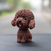 Hoogwaardige Schudden Hond Auto Ornamenten Harsen Mooie Bruine Teddy Cartoon Hond Nieuwjaarsgeschenken met dubbelzijdig plakband