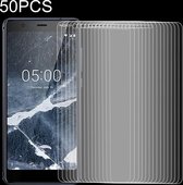 50 STUKS 9H 2.5D film van gehard glas voor Nokia 5.1