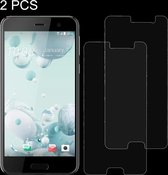 2 STUKS voor HTC U Play 0.26mm 9H Oppervlaktehardheid Explosieveilig Niet-volledig scherm Gehard glas Schermfilm