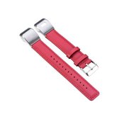 Voor Garmin Vivosmart HR Plus lederen vervangende polsband horlogeband (rood)