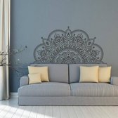 2 STKS Mandala Bloem PVC Verwijderbare Persoonlijkheid Muursticker Woonkamer Slaapkamer Sofa Achtergrond Muur (Zwart)