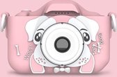 Q9 digitale camera voor kinderen Mini Cartoon speelgoedcamera, stijl: dubbele camera's voor en achter (roze)