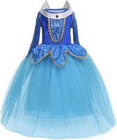 Meisjes Jurk Halloween Cosplay Doornroosje Prinses Jurken Kerst Kostuum Feest Kinderen Kinderkleding, Maat: 130cm (Blauw)-Blauw