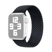 Nylon gevlochten horlogeband met enkele draai voor Apple Watch Series 6 & SE & 5 & 4 40 mm / 3 & 2 & 1 38 mm, lengte: S 130 mm (zwart)