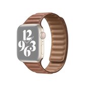 Voor Apple Watch Series 6 & SE & 5 & 4 44mm / 3 & 2 & 1 42mm lederen vervangende band horlogeband (bruin)